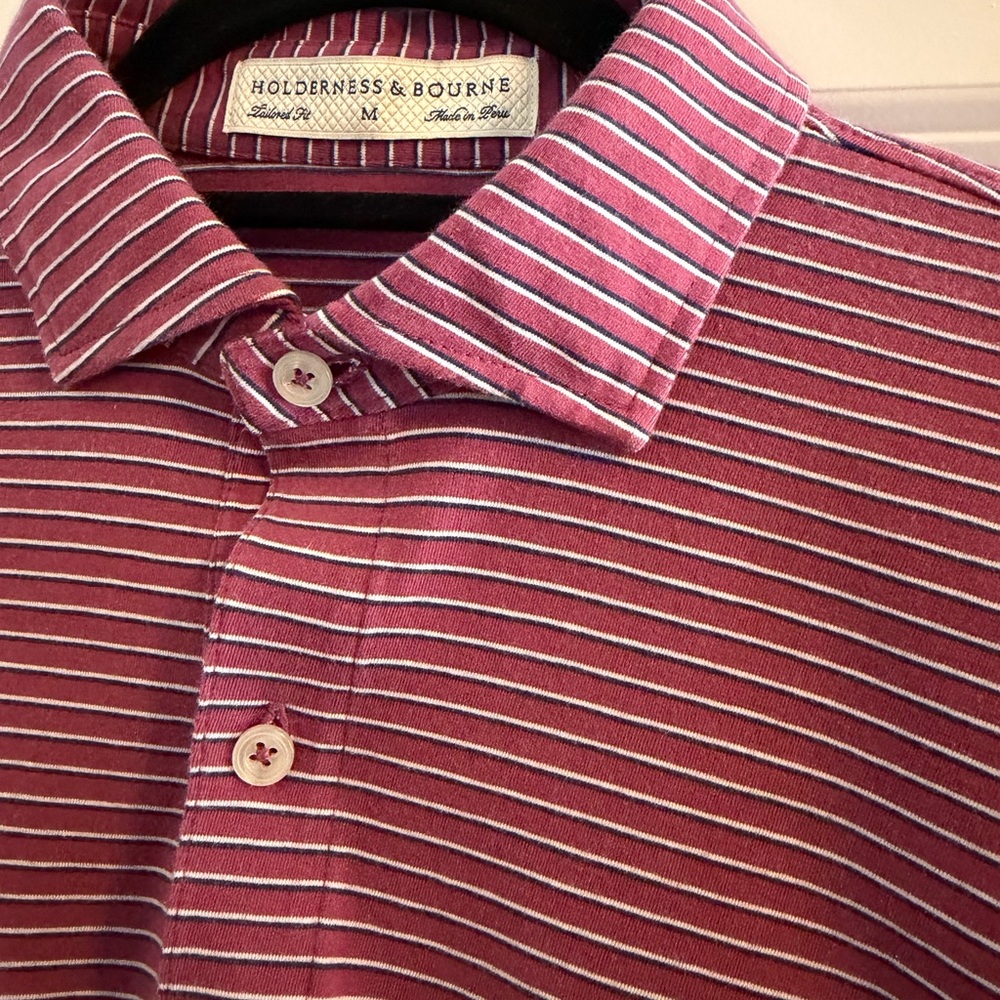 Men's Striped Shirt - Red